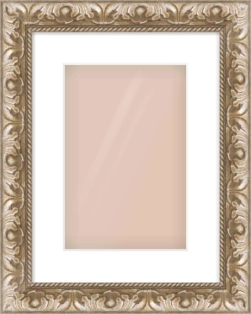 Silver Scoop Frame for 20 × 30cm artwork, with Smooth White Single Mount