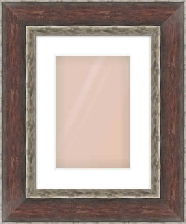 Brown Reverse Frame for 20 × 30cm artwork, with Smooth White Single Mount
