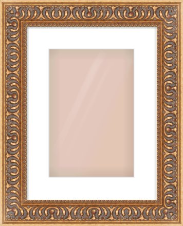 Gold Reverse Frame for 20 × 30cm artwork, with Smooth White Single Mount