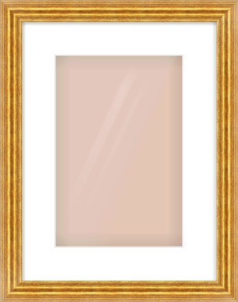 Gold Reverse Frame for 20 × 30cm artwork, with Smooth White Single Mount