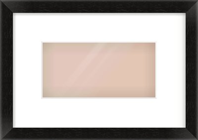 Black Wood Grain Flat Frame for 8 × 4in artwork, with Smooth White Single Mount