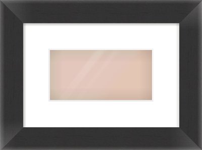 Black Reverse Frame for 8 × 4in artwork, with Smooth White Single Mount