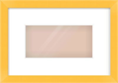 Yellow Paint Flat Frame for 8 × 4in artwork, with Smooth White Single Mount