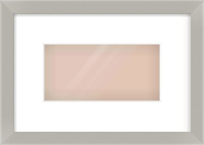 Grey Flat Frame for 8 × 4in artwork, with Smooth White Single Mount
