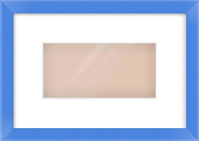 Light Blue Paint Flat Frame for 8 × 4in artwork, with Smooth White Single Mount