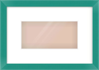 Green Paint Flat Frame for 8 × 4in artwork, with Smooth White Single Mount