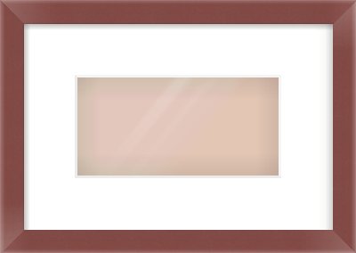 Maroon Paint Flat Frame for 8 × 4in artwork, with Smooth White Single Mount