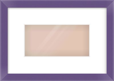 Purple Paint Flat Frame for 8 × 4in artwork, with Smooth White Single Mount