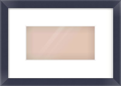 Navy Paint Flat Frame for 8 × 4in artwork, with Smooth White Single Mount