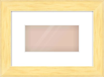 Natural Wood Stepped Flat Frame for 8 × 4in artwork, with Smooth White Single Mount