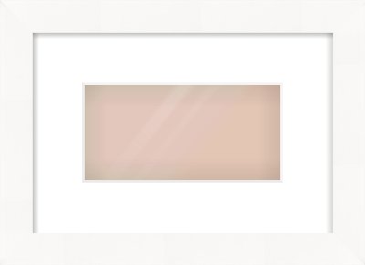 White Flat Frame for 8 × 4in artwork, with Smooth White Single Mount