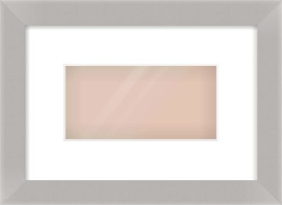 Grey Flat Frame for 8 × 4in artwork, with Smooth White Single Mount