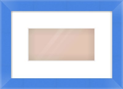 Light Blue Paint Flat Frame for 8 × 4in artwork, with Smooth White Single Mount