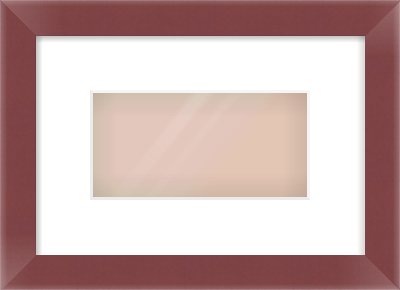 Maroon Paint Flat Frame for 8 × 4in artwork, with Smooth White Single Mount