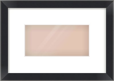 Black/Silver Flat Frame for 8 × 4in artwork, with Smooth White Single Mount
