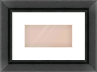 Black Reverse Frame for 8 × 4in artwork, with Smooth White Single Mount