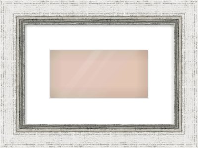 Silver Reverse Frame for 8 × 4in artwork, with Smooth White Single Mount