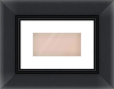 Black Reverse Frame for 8 × 4in artwork, with Smooth White Single Mount