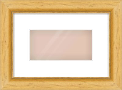 Natural Wood Reverse Frame for 8 × 4in artwork, with Smooth White Single Mount