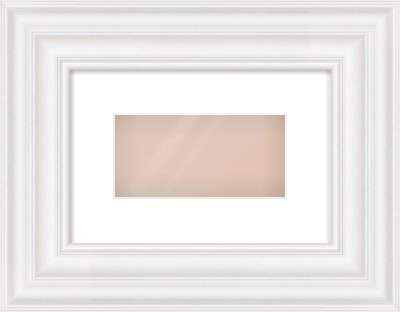 White Spoon Frame for 8 × 4in artwork, with Smooth White Single Mount