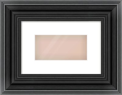 Black Spoon Frame for 8 × 4in artwork, with Smooth White Single Mount