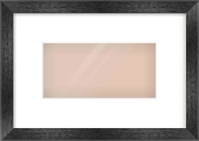 Black Flat Frame for 8 × 4in artwork, with Smooth White Single Mount