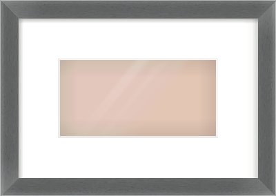 Dark Grey Flat Frame for 8 × 4in artwork, with Smooth White Single Mount