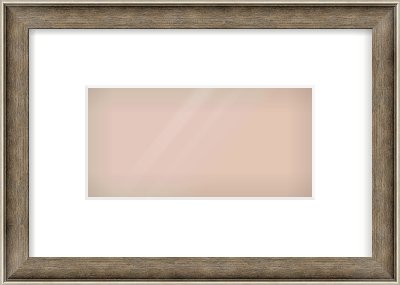 Silver Scoop Frame for 8 × 4in artwork, with Smooth White Single Mount
