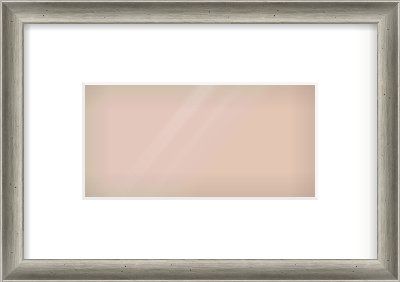 Silver Cushion Frame for 8 × 4in artwork, with Smooth White Single Mount