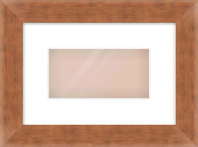 Bronze Flat Frame for 8 × 4in artwork, with Smooth White Single Mount