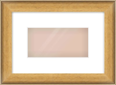 Gold Scoop Frame for 8 × 4in artwork, with Smooth White Single Mount