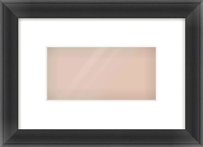 Black Scoop Frame for 8 × 4in artwork, with Smooth White Single Mount