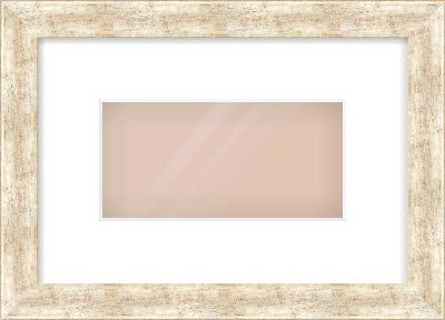 Silver Flat Frame for 8 × 4in artwork, with Smooth White Single Mount