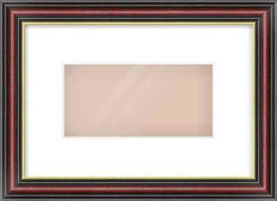 Brown Reverse Frame for 8 × 4in artwork, with Smooth White Single Mount