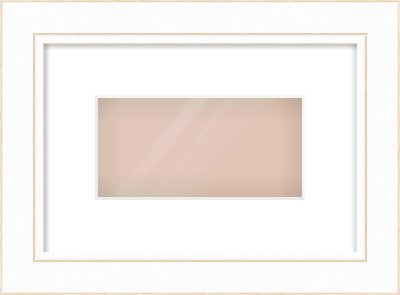 White / Natural Scoop Frame for 8 × 4in artwork, with Smooth White Single Mount