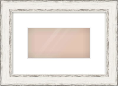 Black/Silver Flat Frame for 8 × 4in artwork, with Smooth White Single Mount