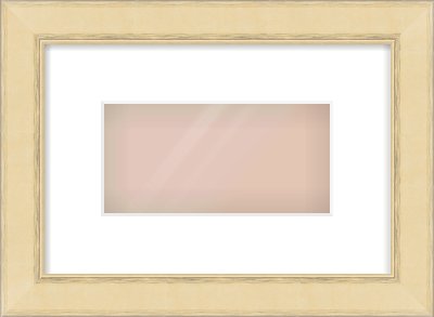 Gold Flat Frame for 8 × 4in artwork, with Smooth White Single Mount