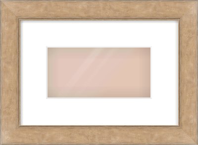 Bronze Flat Frame for 8 × 4in artwork, with Smooth White Single Mount
