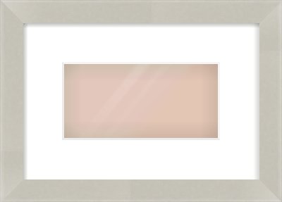 Grey Flat Frame for 8 × 4in artwork, with Smooth White Single Mount