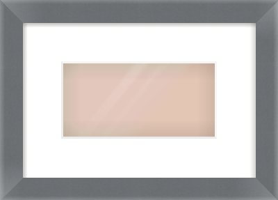 Grey Flat Frame for 8 × 4in artwork, with Smooth White Single Mount