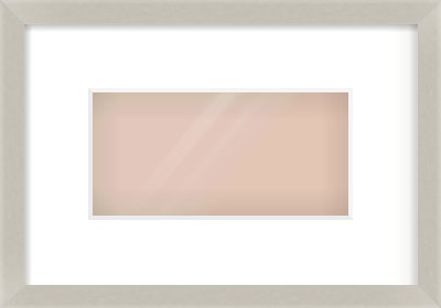 Grey Flat Frame for 8 × 4in artwork, with Smooth White Single Mount
