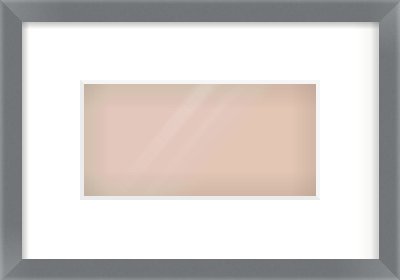 Grey Flat Frame for 8 × 4in artwork, with Smooth White Single Mount
