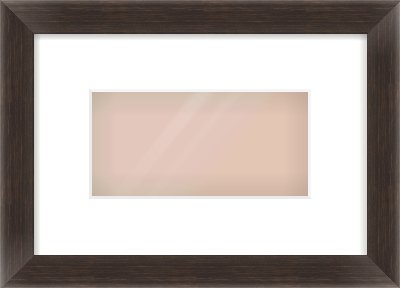 Brown Bevel Frame for 8 × 4in artwork, with Smooth White Single Mount