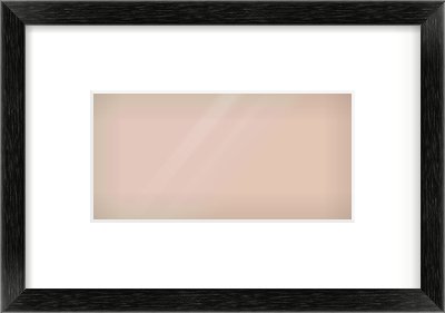 Black Wood Grain Flat Frame for 8 × 4in artwork, with Smooth White Single Mount
