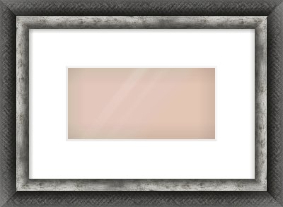 Black / Pewter Reverse Frame for 8 × 4in artwork, with Smooth White Single Mount