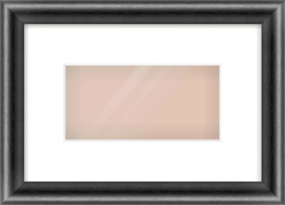 Black Cushion Frame for 8 × 4in artwork, with Smooth White Single Mount