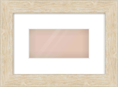 Premium Flat Frame for 8 × 4in artwork, with Smooth White Single Mount
