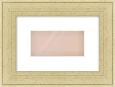 Silver Flat Frame for 8 × 4in artwork, with Smooth White Single Mount