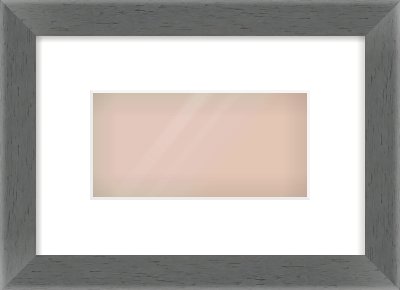 Dark Grey Flat Frame for 8 × 4in artwork, with Smooth White Single Mount