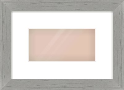 Pale Grey Flat Frame for 8 × 4in artwork, with Smooth White Single Mount